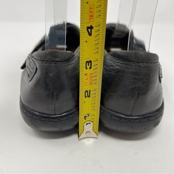 Clarks Black Leather Crisscross Mary Jane Round Toe Loafers Size 8 Adjustable - Picture 7 of 10